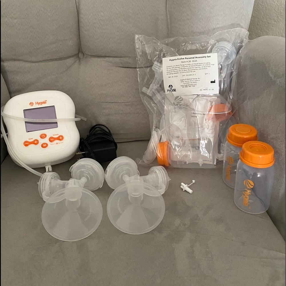 Hygeia breast pump/accessories